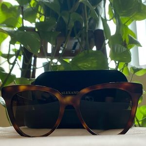 Alexander McQueen AM0159S Havana With Brown Lenses